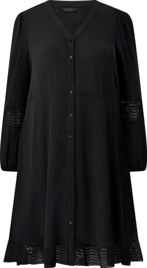 Ellos Plus collection Kjole med blondedetaljer Svart