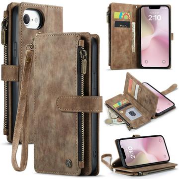 Caseme iPhone 16e C30 Multifunksjonell Lommebok deksel   Brun