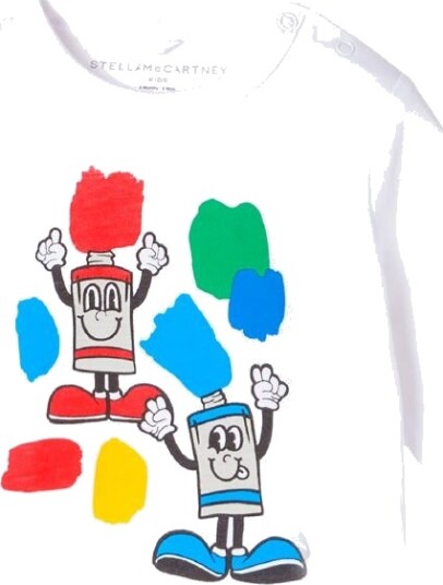 Stella McCartney Kids Genser   Maleri Friends   Off White   Stella McCartney Kids   1 år 80   Genser   Hvit