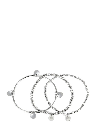 BUD TO ROSE Capri 3 Pack Bracelet Gold Silver One Size