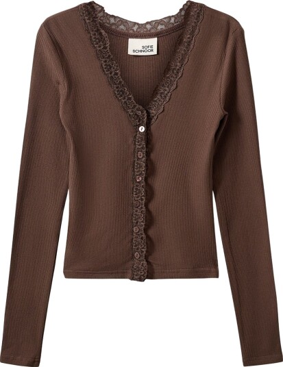 Sofie Schnoor Cardigan Rib Viskose AnyiaSY Brun Sofie Schnoor 12 år (152) Cardigan