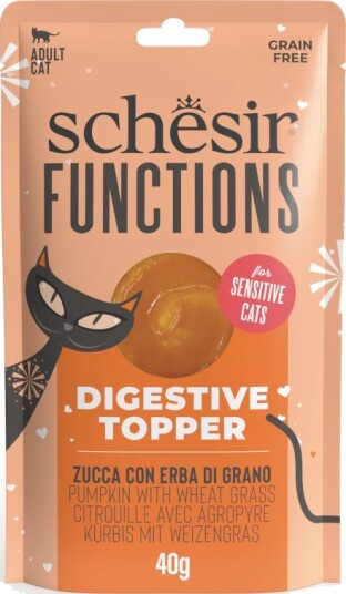Schesir Functions Digestive Topper Gresskar Med Hvetegress 12 X 40 G