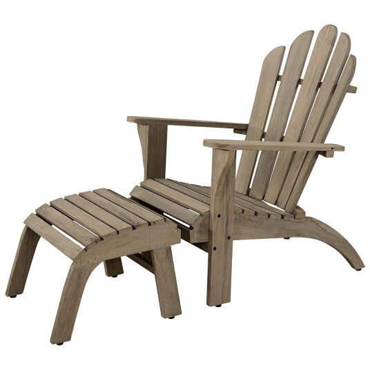 Artwood Adirondack stol inkl. fotskammel teak Artwood