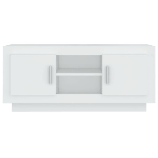 vidaXL TV-benk hvit 102x35x45 cm konstruert tre