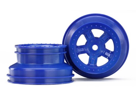 Traxxas 7673 Wheels SCT blue beadlock style dual profile Traxxas 7673 Wheels SCT blue beadlock style dual profile