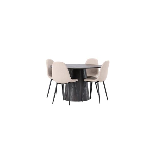 Venture Home Spisegruppe Venture Home Lanzo Ø120 cm med 4 stk Polar Stoler GR23472