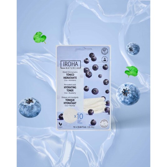 Iroha Nature Hydrating Toner Pads Cica + Blueberry