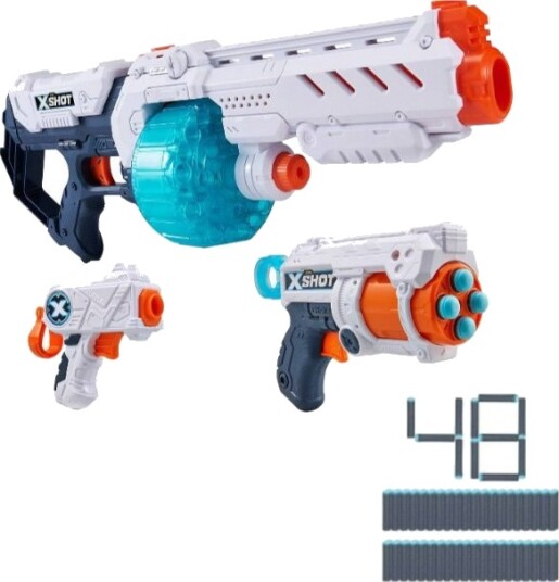 X-Shot Excel 3 Pakning Med Turbo Fire Fury 4 Og Micro Blaster