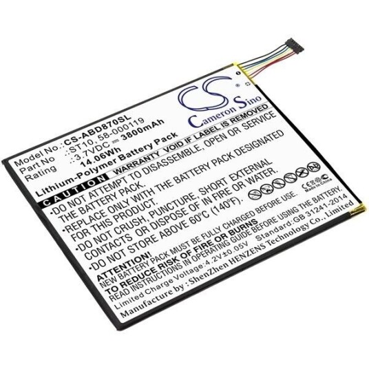 Amazon Batteri (3800 mAh 3.7 V) passende til Amazon B00VKIY9RG