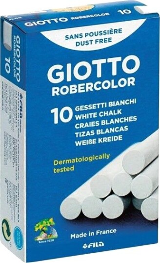 Giotto Robercolor Chalks White Box 10 pack