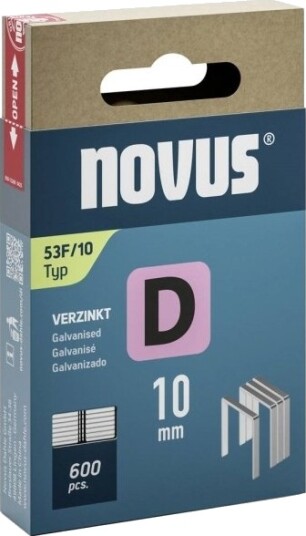 Novus Novus Tools 042 0790 Flate Tråd Stifter Type 53F 600 Stk L X B 10 Mm X 11,3 Mm