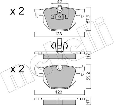 METELLI 22 0643 0 Bremseklosser