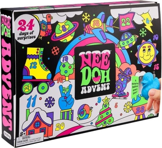 Squishies adventskalender 1 pakning jule nedtelling med 24 mini klemleker