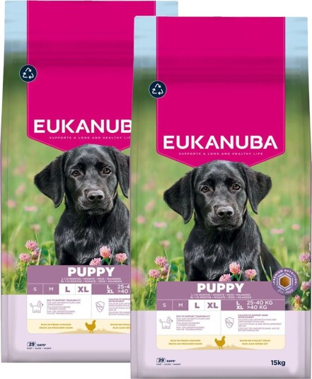 Eukanuba Dog Puppy Large 2 X 15Kg Eukanuba Dog Puppy Large 2 X 15Kg