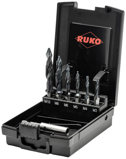 Kombinasjonssett HSS-RUnaTEC 1/4" 6kt M3-10 FlowStep