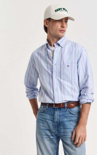 Gant Reg Classic Oxford Multi Str Shirt Blue XXL