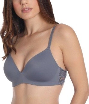 sassa BH Classic Lace Padded Soft Bra Grå polyamid A 100 Dame