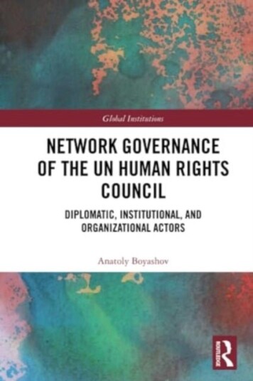 Network Governance of the UN Human Rights Council Network Governance of the UN Human Rights Council