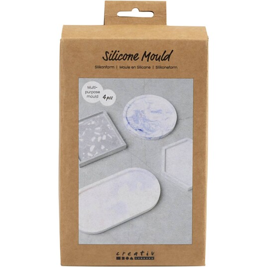 Silicone Mould -  Square Circle Hexagon & Oval  371201 