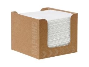 Serviet Dunisoft Airlaid 20X20cm I Pap-Dispenser Lille Hvit,24 Pk X 50 Stk
