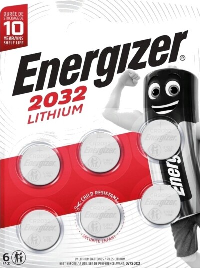 Energizer CR2032 Lithium Knapcellebatteri 6 Stk - Universale Batterier Energizer CR2032 Lithium Knapcellebatteri 6 Stk - Universale Batterier