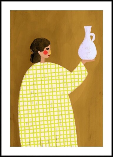 The Woman With Vase Poster Plakat / 21x30cm
