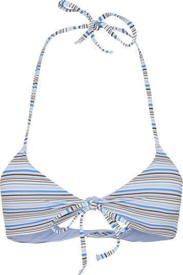 Gina Tricot Front Tie Bikini Top Blue L