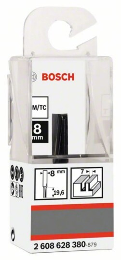 Bosch Notfres 8 mm, 7 mm Skjær for Overfres med 20 mm Arbeidslengde
