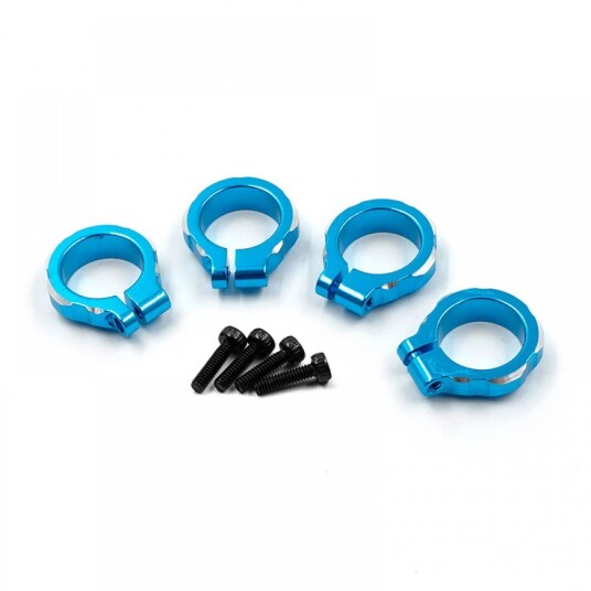 Yeah Racing TABB-012BU ALUMINUM SHOCK CLAMP 4PCS FOR TAMIYA BBX