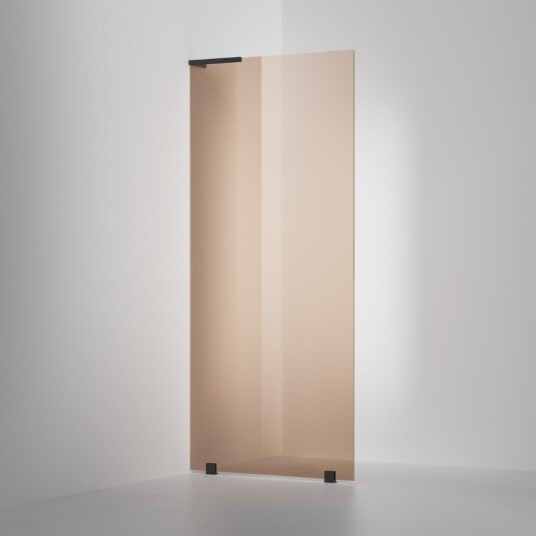 INR Iconic Nordic Rooms Dusjvegg ARC 20 Original Skjermvegg Måltilpasset Svart Matt / Venstre Bronse Glass