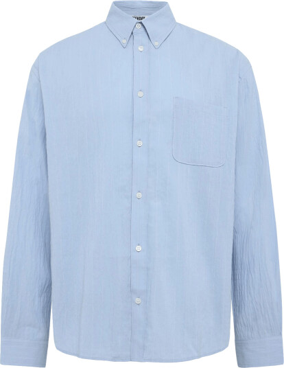 Weekday Structured Long Sleeve Shirt Blue XL