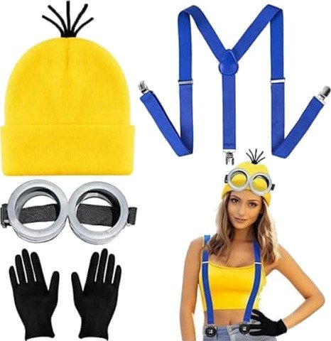 Minions Halloween Kostymetilbehør Blå 4 stk
