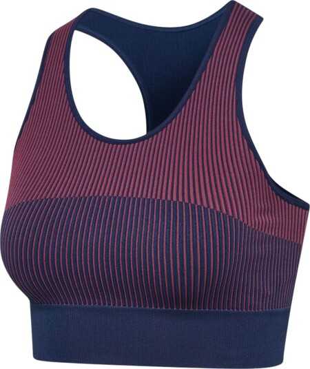 Hummel Sports BH Hmlyoga Seamless W Crop Top Blå