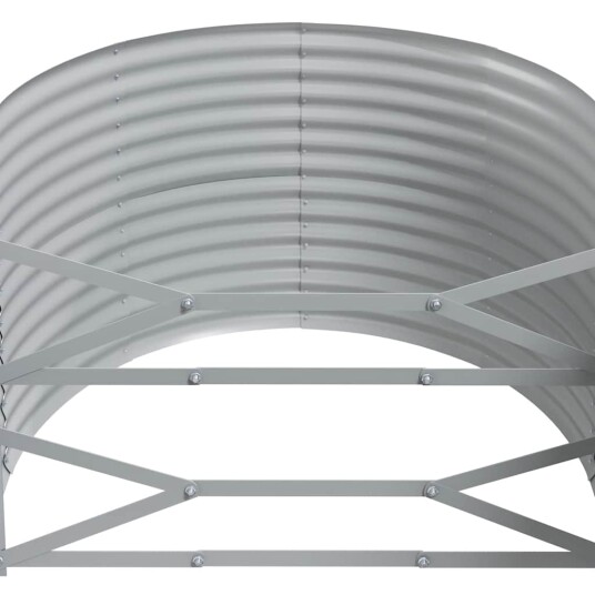 vidaXL Plantekasse pulverlakkert stål 249x100x68 cm antrasitt