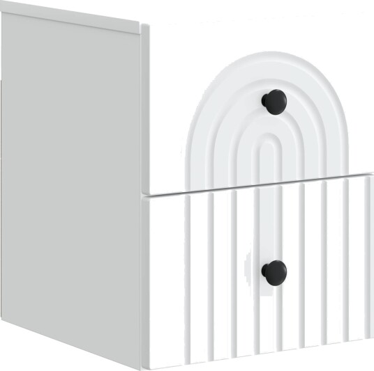  Vegghengt Nattbord Hvit 33 x 34,5 x 40 cm Konstruert tre