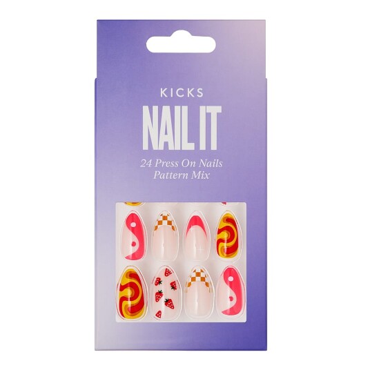 Kicks Beauty KICKS Beauty Press On Nails Pattern Mix Kicks Beauty KICKS Beauty Press On Nails Pattern Mix