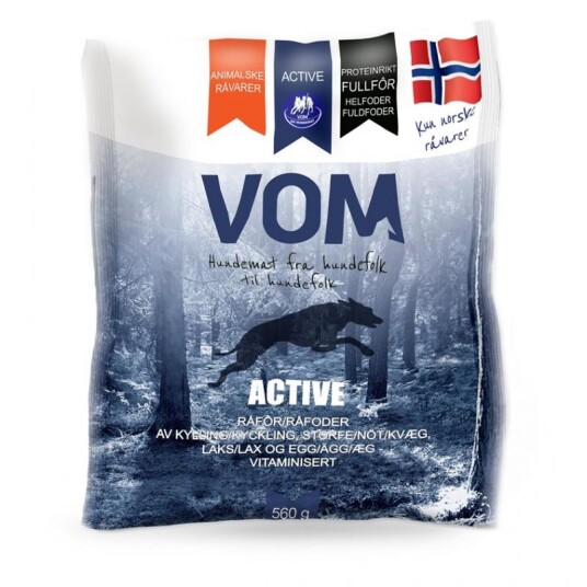Vom Kjøttboller Active Fullfôr Proteinrikt Pose 560 Gram   560g   560g