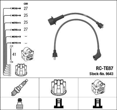 Tennplugg kabelsett NGK 9643 Tennplugg kabelsett NGK 9643