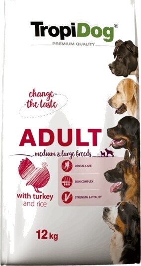 Tropidog Tørrfôr Adult Premium Medium Large Og Ris Medium Stor Kalkun 2 X 12 kg Tropidog Tørrfôr Adult Premium Medium Large Og Ris Medium Stor Kalkun 2 X 12 kg