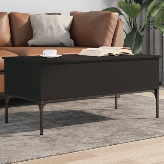  Salongbord svart 100x50x45 cm konstruert tre og metall 8721012479500