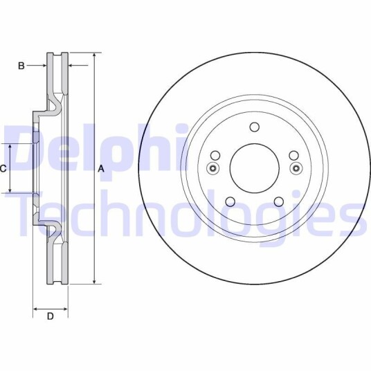 Bremseskive DELPHI BG4683C Bremseskive DELPHI BG4683C