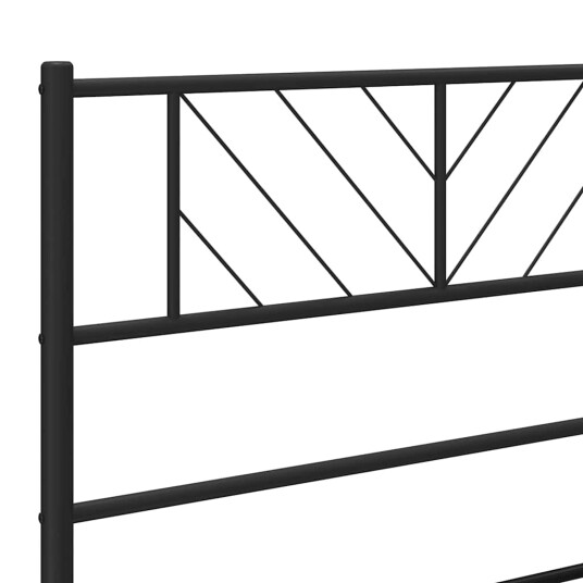 Sengegavl i metall svart 75 cm 8721012189843