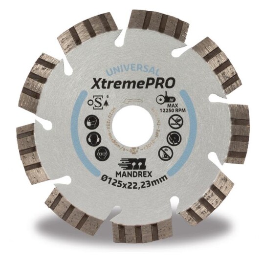 Mandrex Universal XtremePRO Kappeskive 115 mm Maskintilbehør & forbruk Mandrex Universal XtremePRO Kappeskive 115 mm Maskintilbehør & forbruk