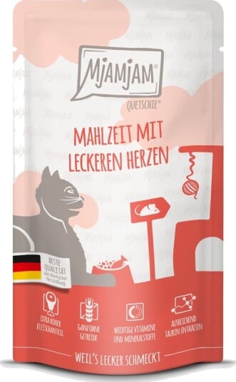 Mjamjam Våtfôr Quetschie Hjerter 12 X 125 G