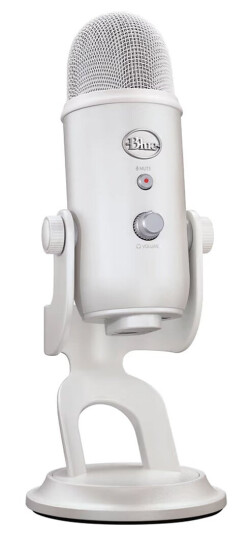 Blue Yeti USB Mikrofon med 4 Opptaksmønstre - Hvit