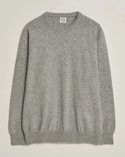orSlow Simple Crew Neck Sweater Light Grey