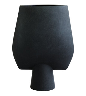 Sphere Vase Square Big Black