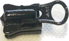 Glidelåsskyver Delrin 8mm YKK 2 Veis Sort