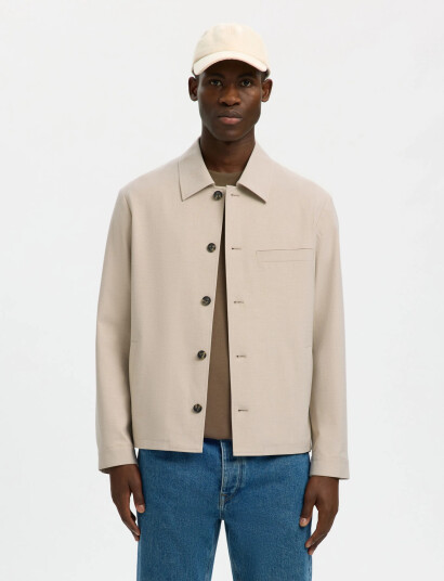 Selected Slmreg Robert Overshirt Noos Cream S