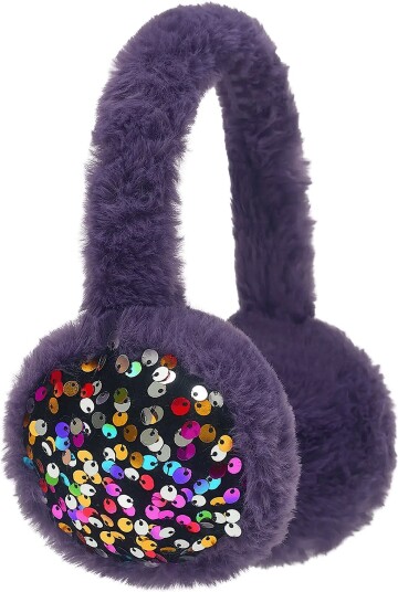 Mimi & Lula Earmuffs   Dazzle Sequin   Purple   ONE SIZE